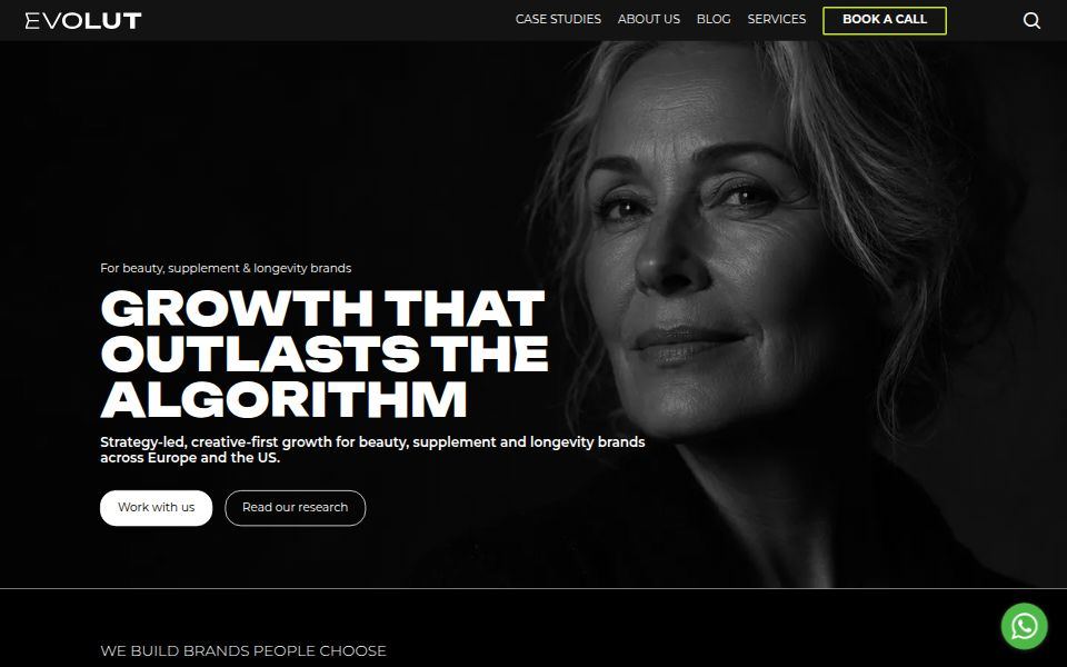 Evolut homepage, September 2026