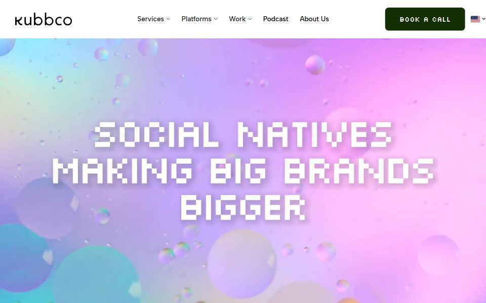 Kubbco homepage, September 2026