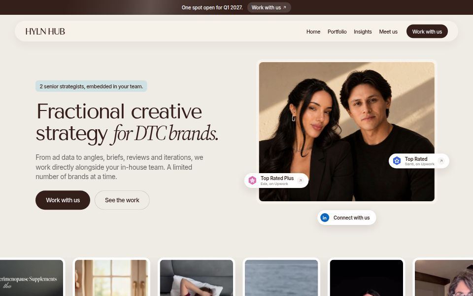 HYLN Hub homepage, September 2026