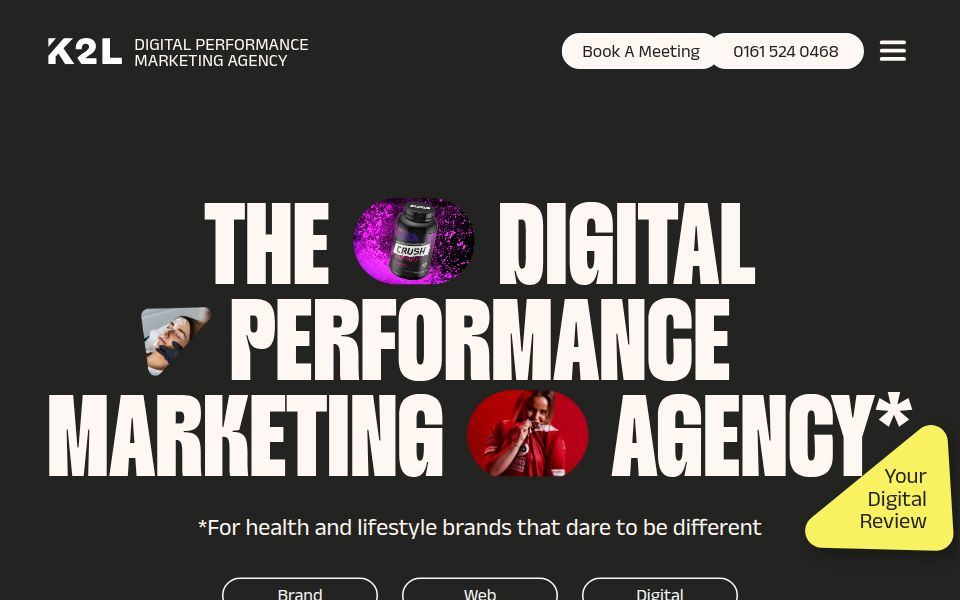 K2L homepage, September 2026