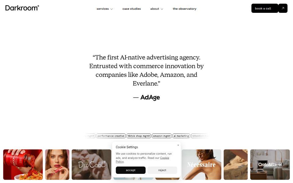 Darkroom homepage, September 2026